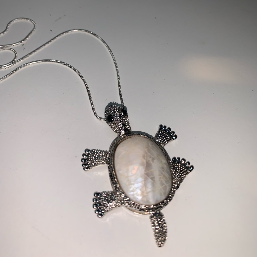 Mother-of-pearl and Tibetan Silver turtle …